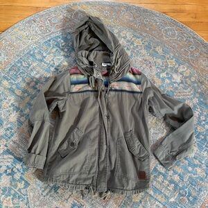 Roxy Hooded Jacket in Olive